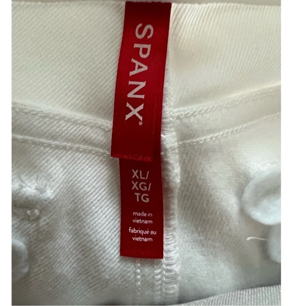 SPANX White Stretch Slimming Casual Twill Cropped Wide Leg Pant Size X-Large NWT